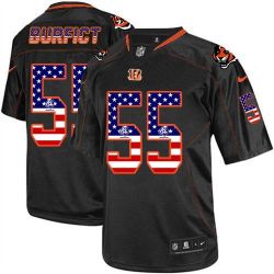 Cheap Vontaze Burfict Bengals Jersey From China #55 Black USA Flag