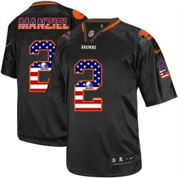 Cheap Johnny Manziel Browns Jersey From China #2 Black USA Flag