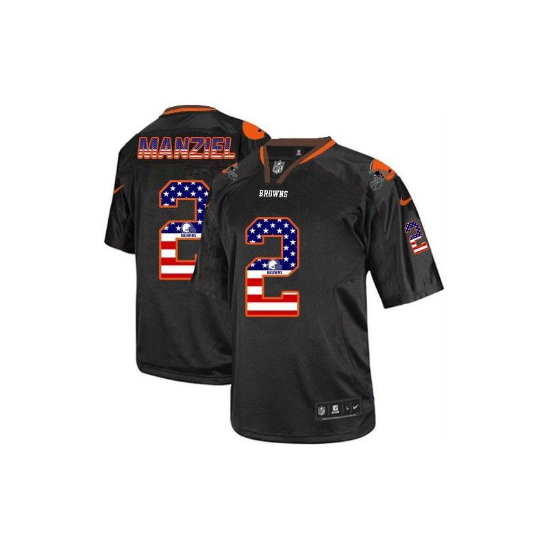 Cheap Johnny Manziel Browns Jersey From China #2 Black USA Flag Cheap Johnny Manziel Browns Jersey From China #2 Black USA Flag