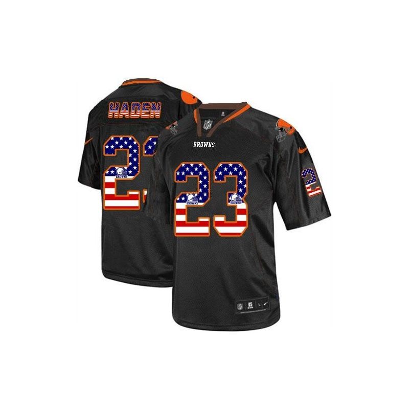 Cheap Joe Haden Browns Jersey From China #23 Black USA Flag Cheap Joe Haden Browns Jersey From China #23 Black USA Flag