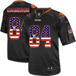 Cheap Jordan Cameron Browns Jersey From China #84 Black USA Flag