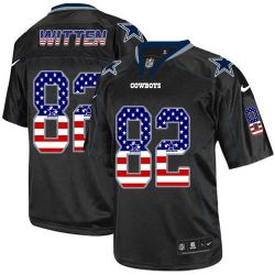 Cheap Jason Witten Cowboys Jersey From China #82 Black USA Flag