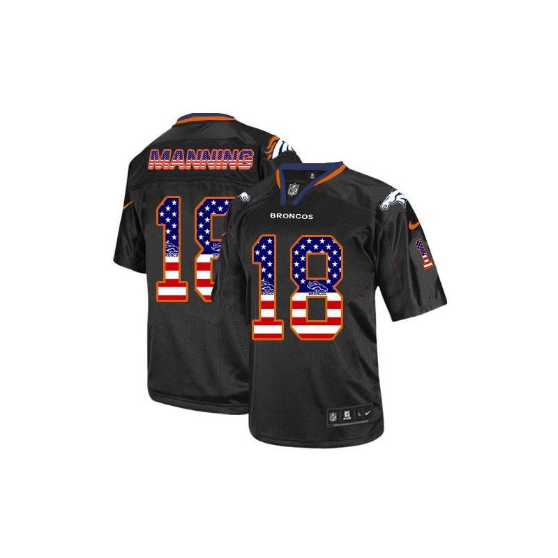 Cheap Peyton Manning Broncos Jersey From China #18 Black USA Flag Cheap Peyton Manning Broncos Jersey From China #18 Black USA Flag