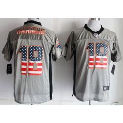 Cheap Peyton Manning Broncos Jersey From China #18 Grey USA Flag