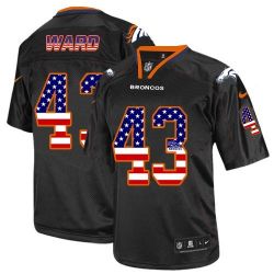 Cheap TJ Ward Broncos Jersey From China #43 Black USA Flag