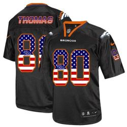 Cheap Julius Thomas Broncos Jersey From China #80 Black USA Flag