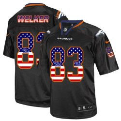 Cheap Wes Welker Broncos Jersey From China #83 Black USA Flag