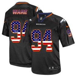 Cheap DeMarcus Ware Broncos Jersey From China #94 Black USA Flag