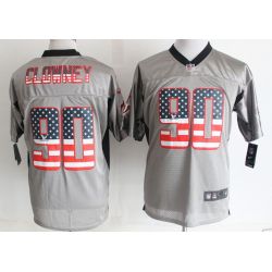 Cheap Jadeveon Clowney Texans Jersey From China #90 Grey USA Flag