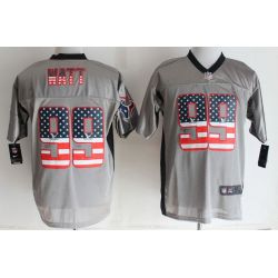 Cheap JJ Watt Texans Jersey From China #99 Grey USA Flag