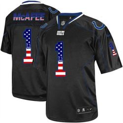 Cheap Pat Mcafee Colts Jersey From China #1 Black USA Flag