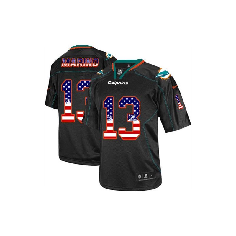 Cheap Dan Marino Dolphins Jersey From China #13 Black USA Flag Cheap Dan Marino Dolphins Jersey From China #13 Black USA Flag