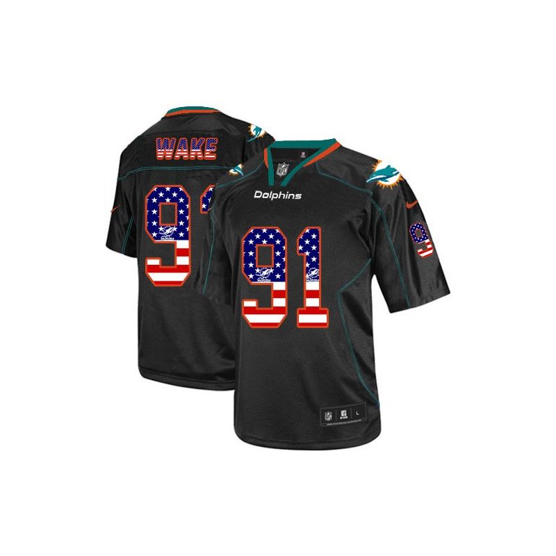 Cheap Cameron Wake Dolphins Jersey From China #91 Black USA Flag Cheap Cameron Wake Dolphins Jersey From China #91 Black USA Flag