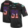 Cheap Cameron Wake Dolphins Jersey From China #91 Black USA Flag