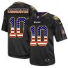 Cheap Fran Tarkenton Vikings Jersey From China #10 Black USA Flag