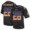 Cheap Adrian Peterson Vikings Jersey From China #28 Black USA Flag