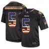Cheap Teddy Bridgewater Vikings Jersey From China #5 Black USA Flag