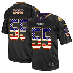 Cheap Anthony Barr Vikings Jersey From China #55 Black USA Flag