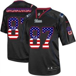 Cheap Rob Gronkowski Patriots Jersey From China #87 Black USA Flag