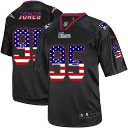 Cheap Chandler Jones Patriots Jersey From China #95 Black USA Flag