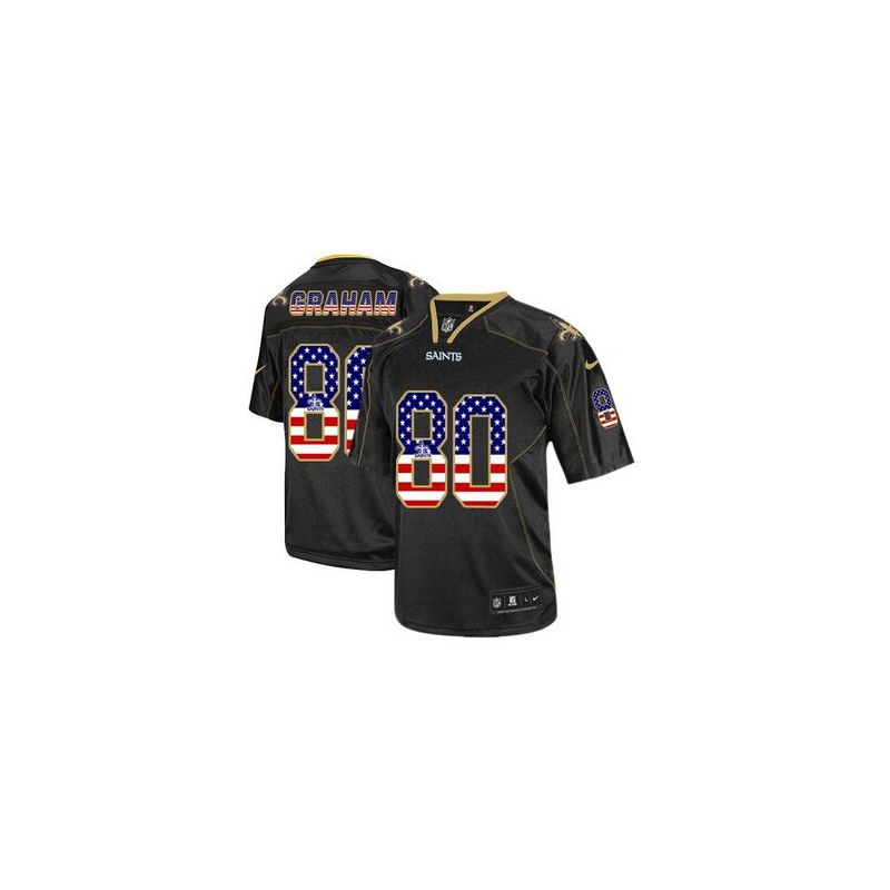 Cheap Jimmy Graham Saints Jersey From China #80 Black USA Flag Cheap Jimmy Graham Saints Jersey From China #80 Black USA Flag