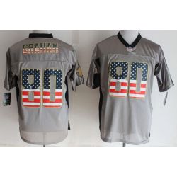 Cheap Jimmy Graham Saints Jersey From China #80 Grey USA Flag