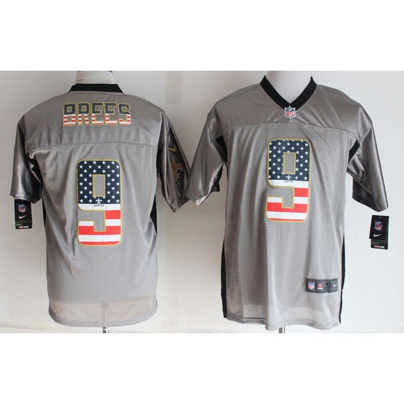 Cheap Drew Brees Saints Jersey From China #9 Grey USA Flag Cheap Drew Brees Saints Jersey From China #9 Grey USA Flag