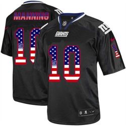 Cheap Eli Manning Giants Jersey From China #10 Black USA Flag