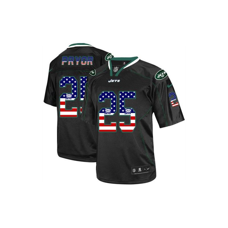 Cheap Calvin Pryor Jets Jersey From China #25 Black USA Flag