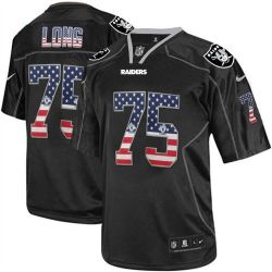 Cheap Howie Long Raiders Jersey From China #75 Black USA Flag