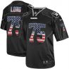 Cheap Howie Long Raiders Jersey From China #75 Black USA Flag