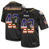 Cheap Troy Polamalu Steelers Jersey From China #43 Black USA Flag