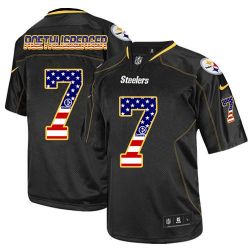 Cheap Ben Roethlisberger Steelers Jersey From China #7 Black USA Flag