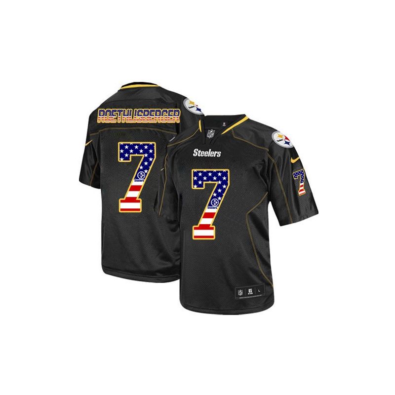 Cheap Ben Roethlisberger Steelers Jersey From China #7 Black USA Flag Cheap Ben Roethlisberger Steelers Jersey From China #7 Black USA Flag