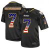 Cheap Ben Roethlisberger Steelers Jersey From China #7 Black USA Flag