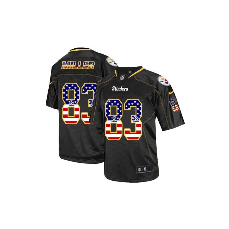 Cheap Heath Miller Steelers Jersey From China #83 Black USA Flag Cheap Heath Miller Steelers Jersey From China #83 Black USA Flag