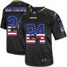 Cheap Ryan Mathews Chargers Jersey From China #24 Black USA Flag
