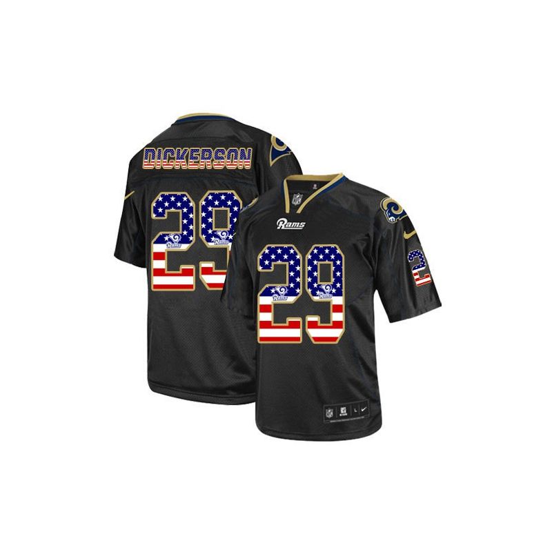 Cheap Eric Dickerson Rams Jersey From China #29 Black USA Flag