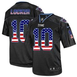 Cheap Jake Locker Titans Jersey From China #10 Black USA Flag