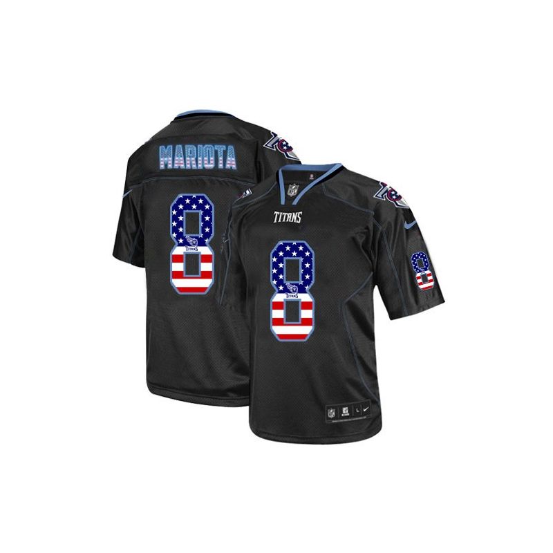 Cheap Marcus Mariota Titans Jersey From China #8 Black USA Flag Cheap Marcus Mariota Titans Jersey From China #8 Black USA Flag