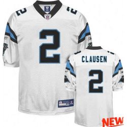 Cheap Jimmy Clausen Panthers Jersey #2 White From China