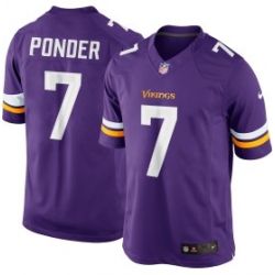 Cheap Christian Ponder Vikings Jersey From China Purple 2014 Limited #7