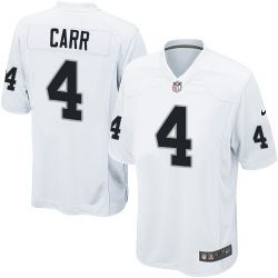 Cheap Derek Carr Raiders Jersey From China White Limited #4