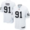 Cheap Justin Tuck Raiders Jersey From China White Limited #91