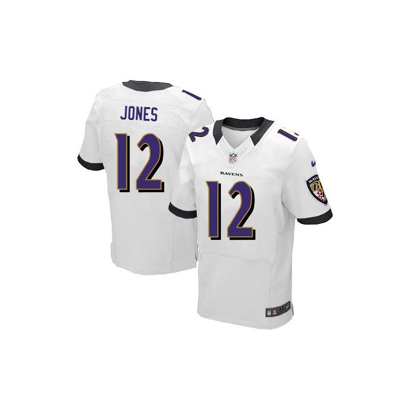 Cheap Jacoby Jones Ravens Jersey #12 White From China Elite