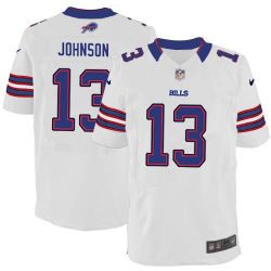 Cheap Steve Johnson Bills Jersey #13 White From China Elite