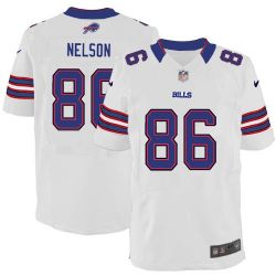 Cheap David Nelson Bills Jersey #86 White From China Elite