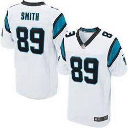 Cheap Steve Smith Panthers Jersey #89 White From China Elite