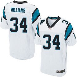 Cheap DeAngelo Williams Panthers Jersey #34 White From China Elite