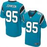 Cheap Charles Johnson Panthers Jersey #95 Blue From China Elite